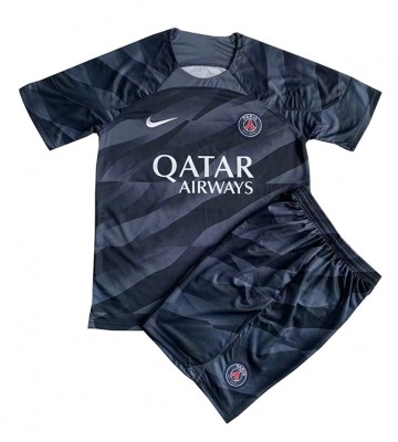 Paris Saint-Germain Målmand Replika Babytøj Udebanesæt Børn 2023-24 Kortærmet (+ Korte bukser)
